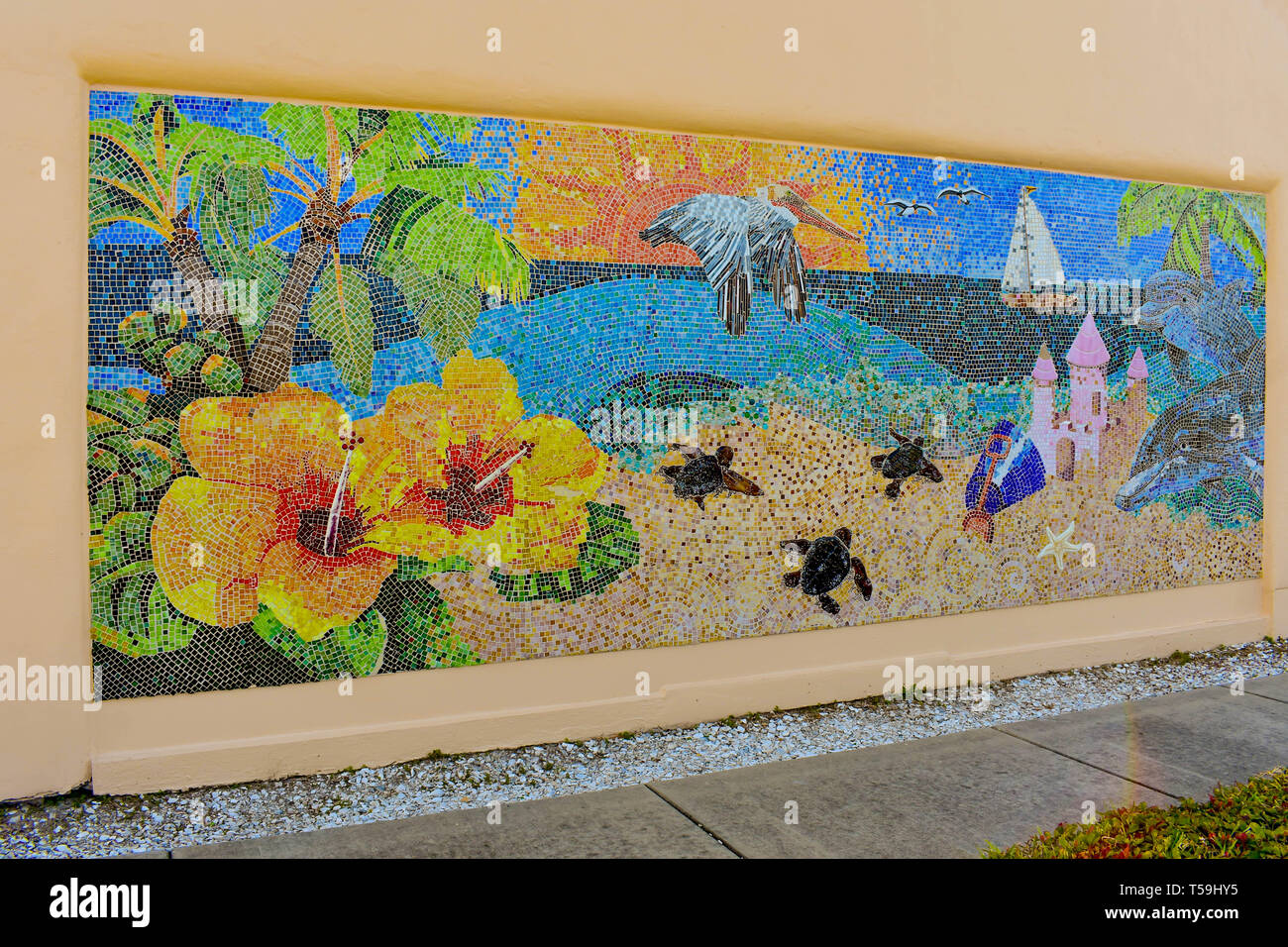 Download Floride art mural plage For Free