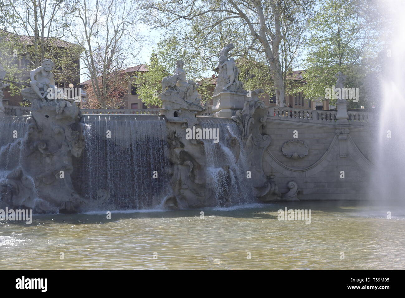 Mois de fontaine, Turin, Italie Banque D'Images