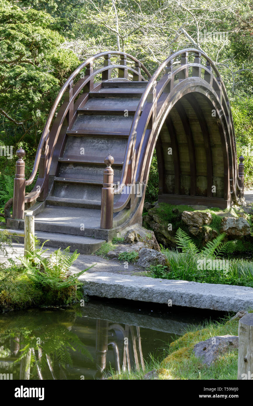 Le Tambour en arc pont dans le jardin de thé japonais dans le Golden Gate Park Banque D'Images