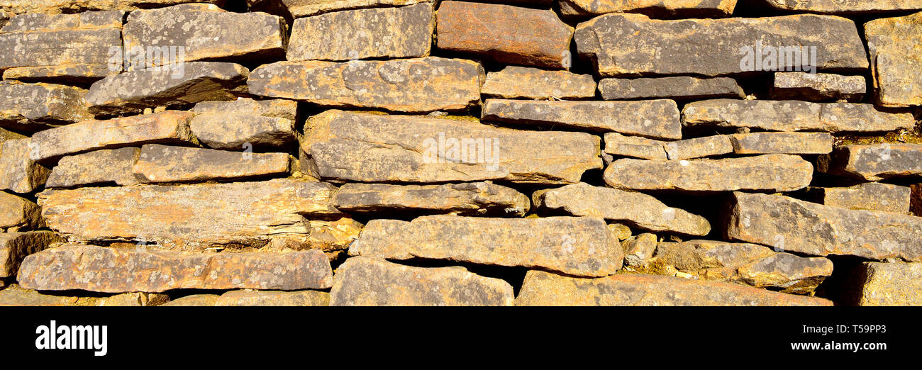 Mur en pierre sèche à Littleborough Rochdale Banque D'Images