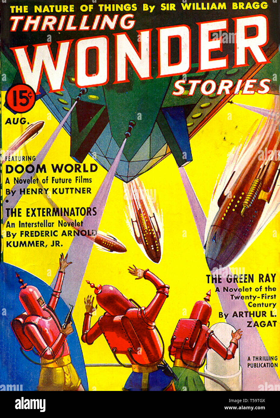 Wonder Stories palpitante d'août 1938. Banque D'Images