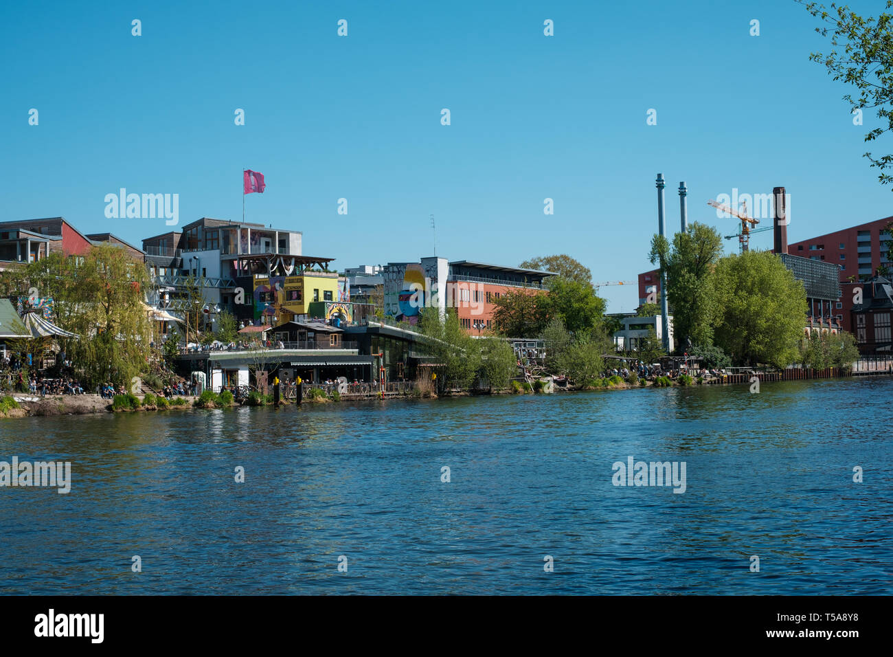 Berlin, Allemagne - avril 2019 : l'Holzmarkt , un village urbain créative à Berlin à Holzmarktstrasse 25 Banque D'Images