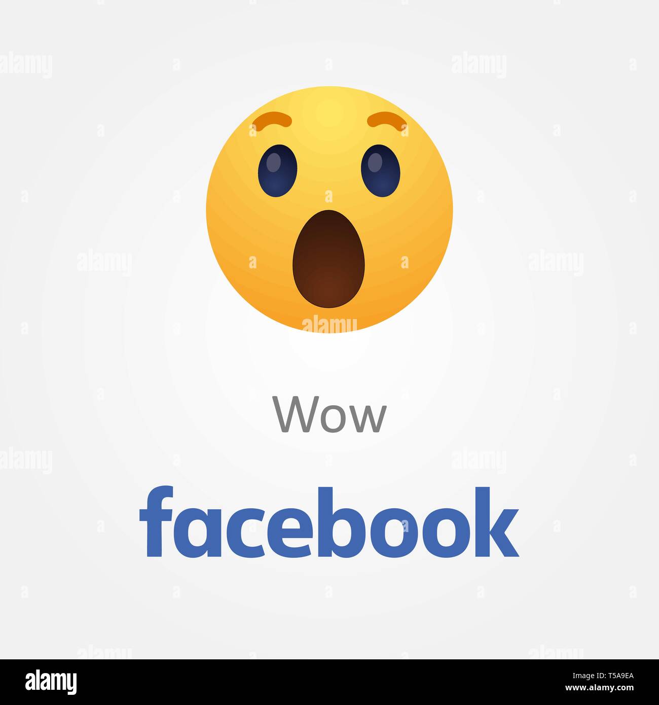 Baku, Azerbaïdjan - Le 14 avril 2017 Facebook nouveau bouton like Emoji. Illustration de Vecteur