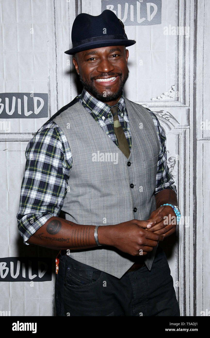 New York, USA. 22 avr, 2019. Taye Diggs à construire ensemble, discuter de la série CW 'Tous' américaine à construire Studio le 22 avril 2019 à New York, New York. crédit : Steve Mack/S.D. Mack Photos/Alamy Banque D'Images