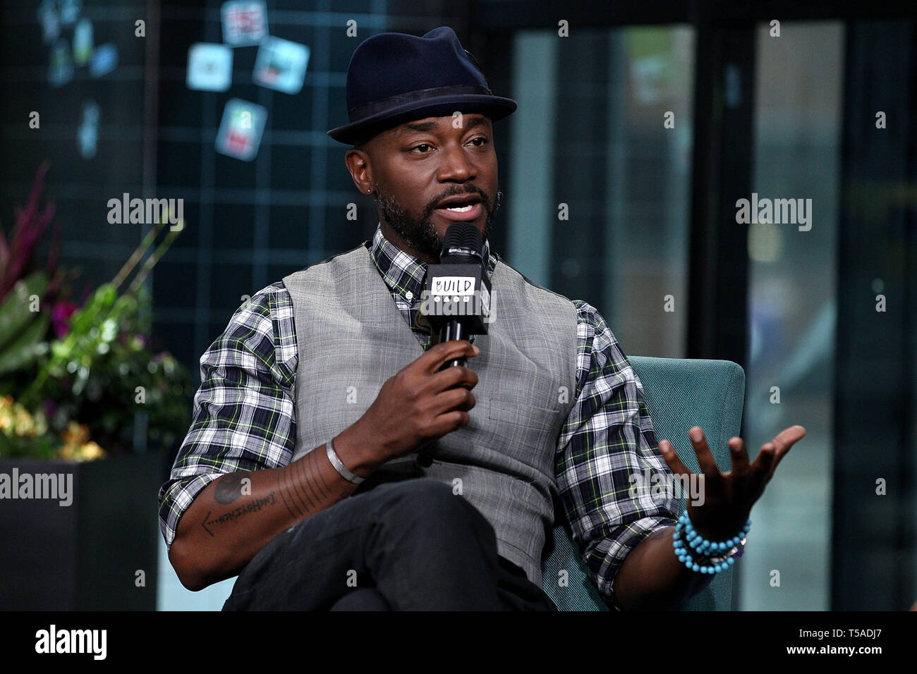 New York, USA. 22 avr, 2019. Taye Diggs à construire ensemble, discuter de la série CW 'Tous' américaine à construire Studio le 22 avril 2019 à New York, New York. crédit : Steve Mack/S.D. Mack Photos/Alamy Banque D'Images