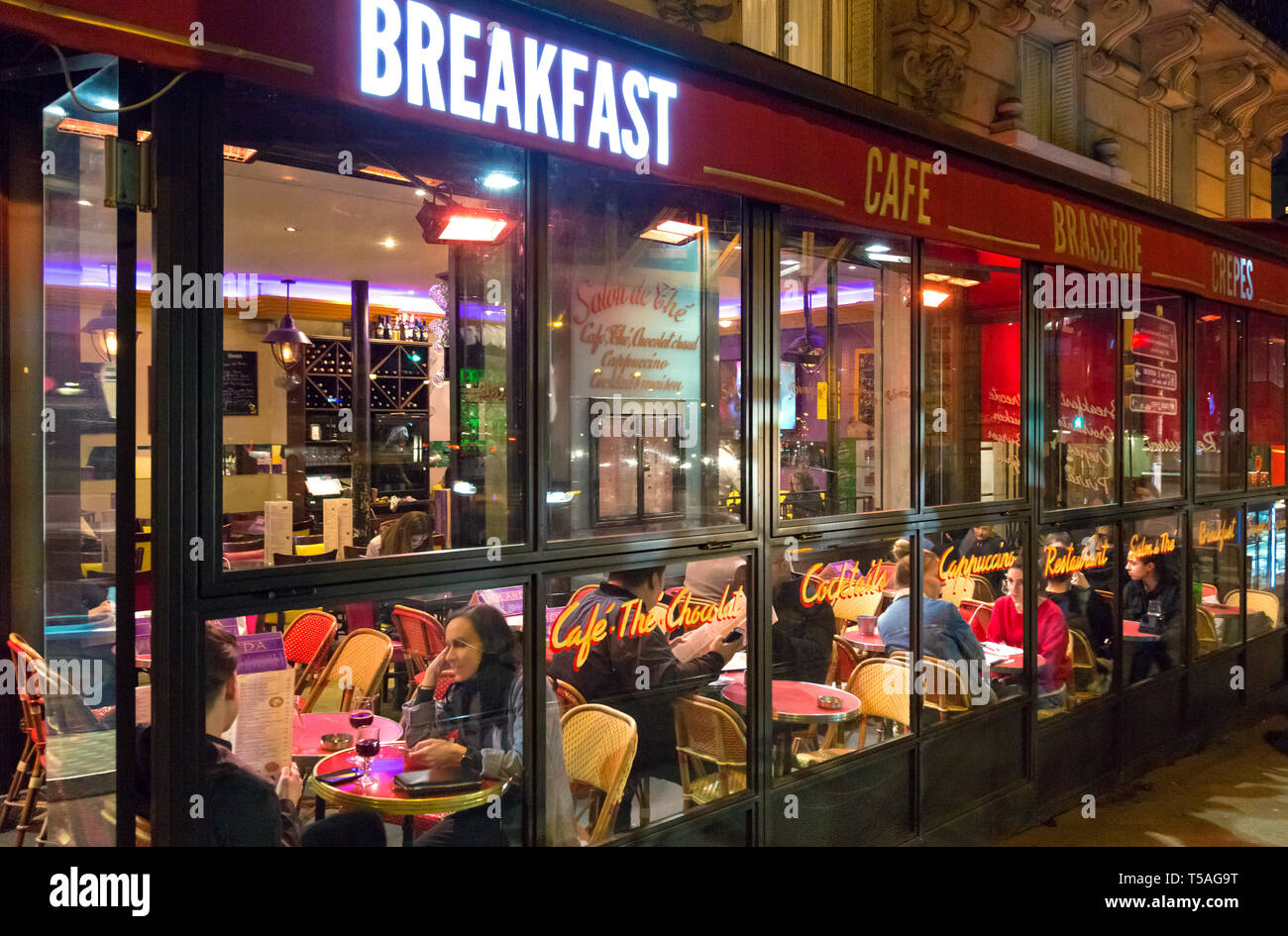 Cafe De Paris, France. Banque D'Images