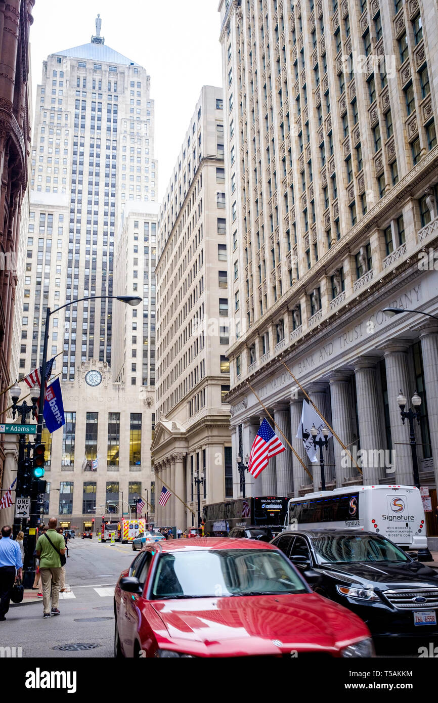 City National Bank and Trust et Chambre de commerce de centre-ville de Chicago Banque D'Images