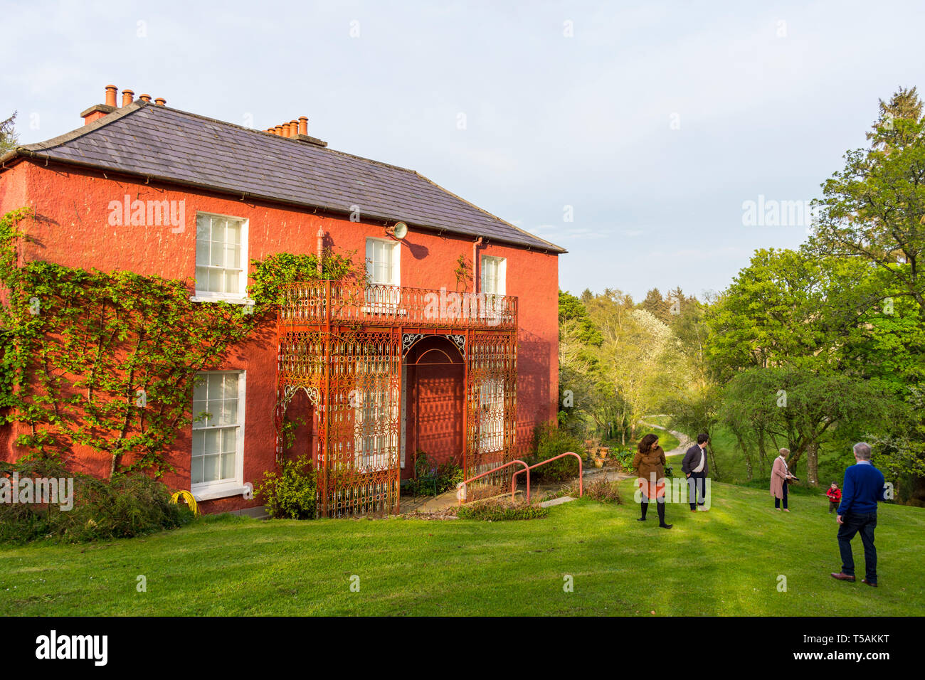 Glebe House and Gallery. Vue de l'arrière retour jardins. Le comté de Donegal, Irlande Banque D'Images