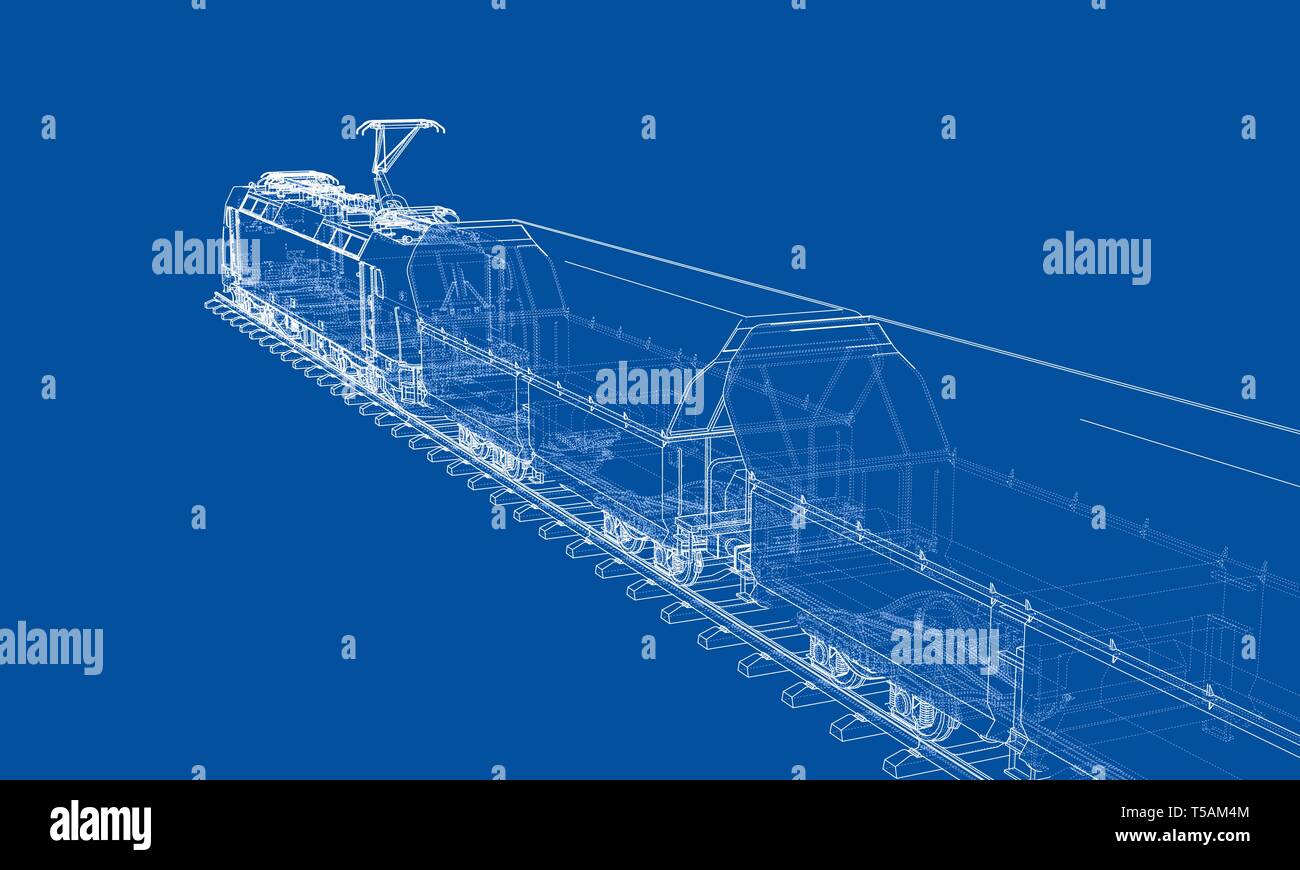 Concept train moderne. Vector Illustration de Vecteur