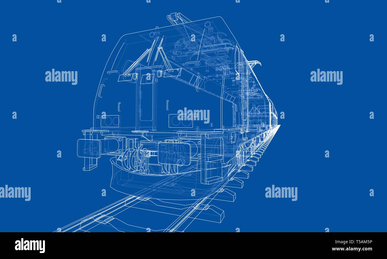Concept train moderne. Vector Illustration de Vecteur