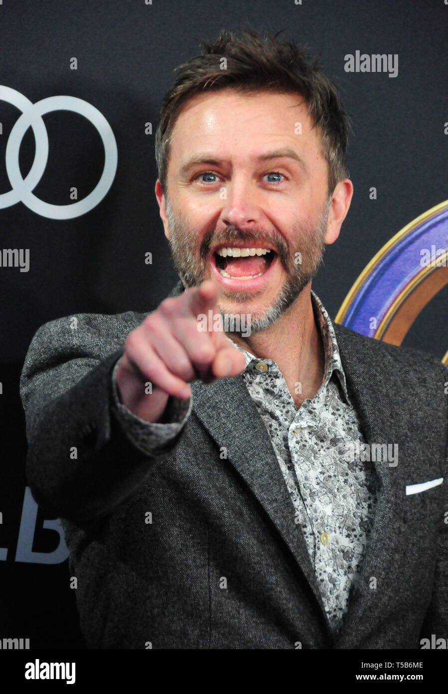 Los Angeles, Californie, USA 22 avril 2019 Personnalité de la télévision/comic Chris Hardwick assiste à la première mondiale de Marvel Studios' 'Avengers : Endgame' le 22 avril 2019 au Los Angeles Convention Center à Los Angeles, Californie, USA. Photo de Barry King/Alamy Live News Banque D'Images