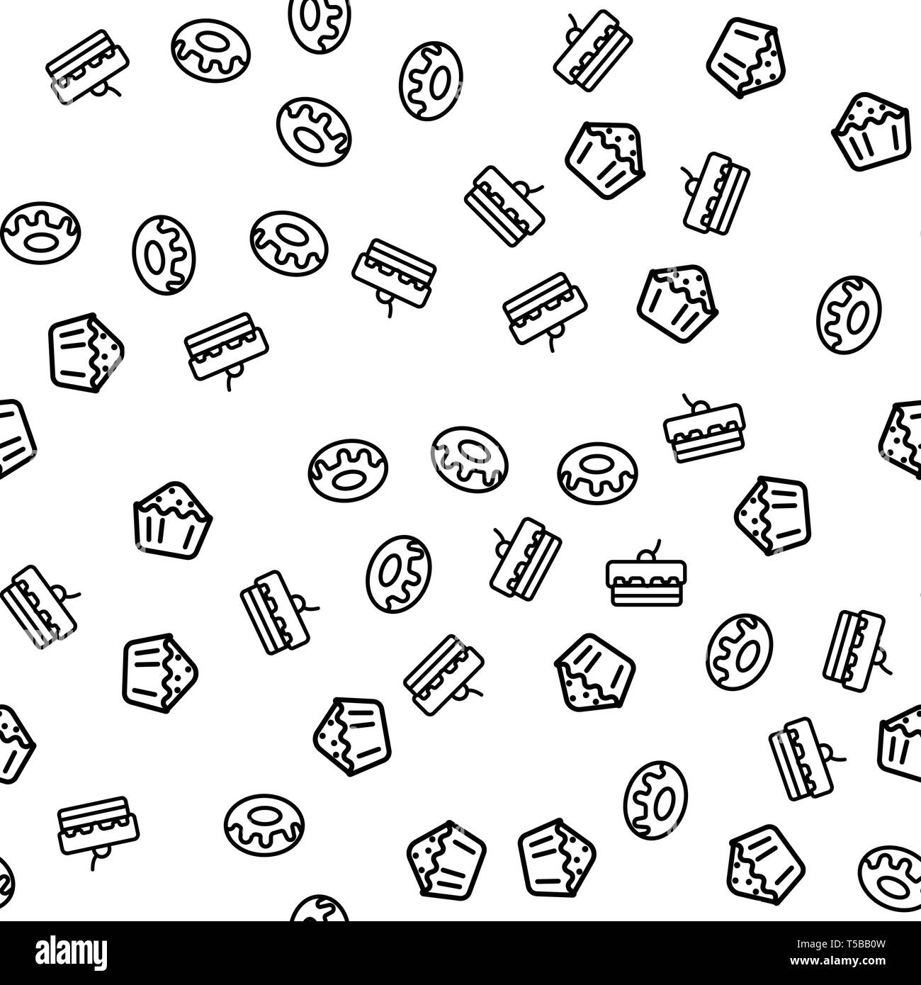 Desserts sucrés sans motif Sans thème Illustration de Vecteur