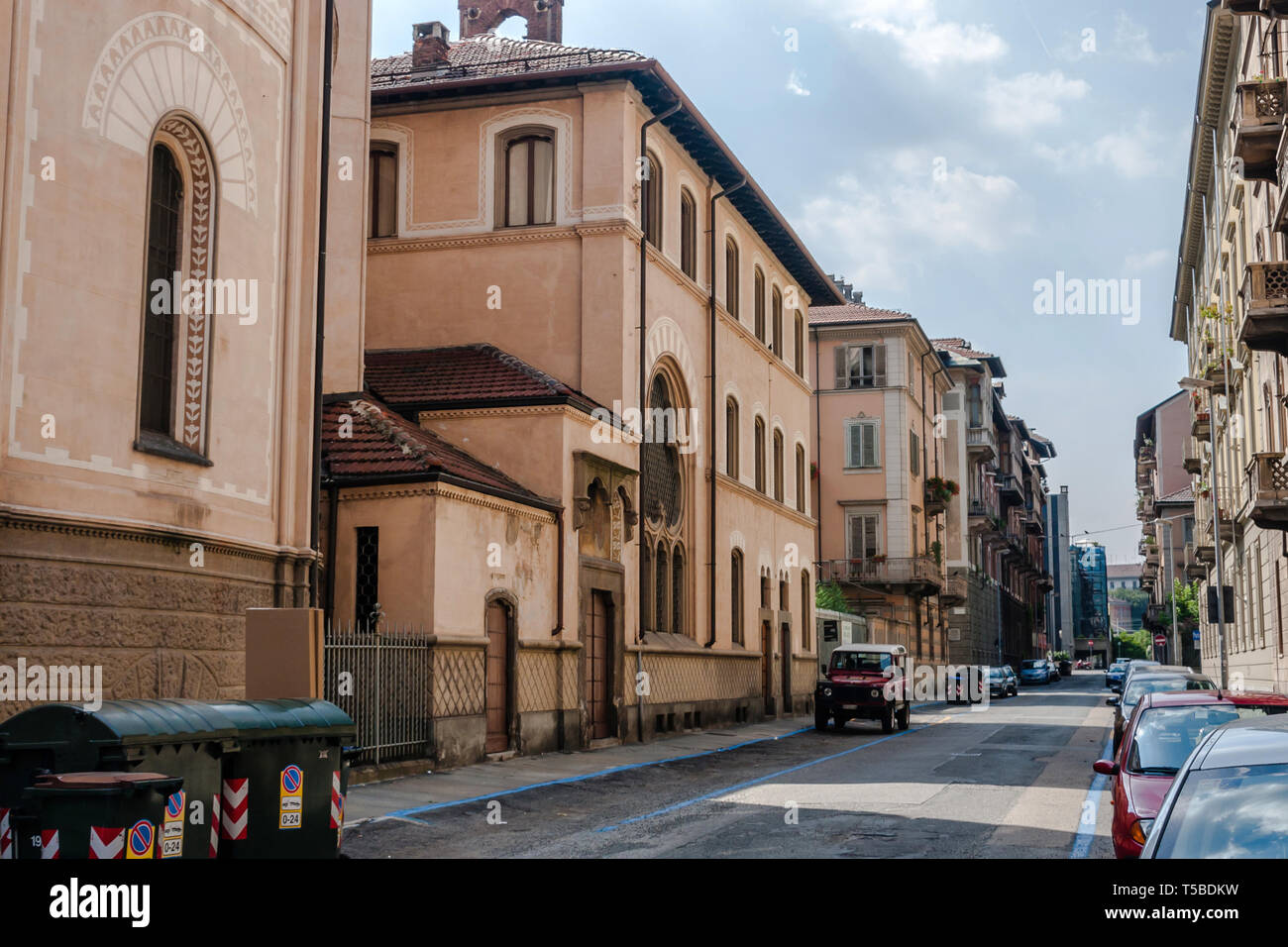 Une rue de Turin (Via Federico Campana), Italie Banque D'Images