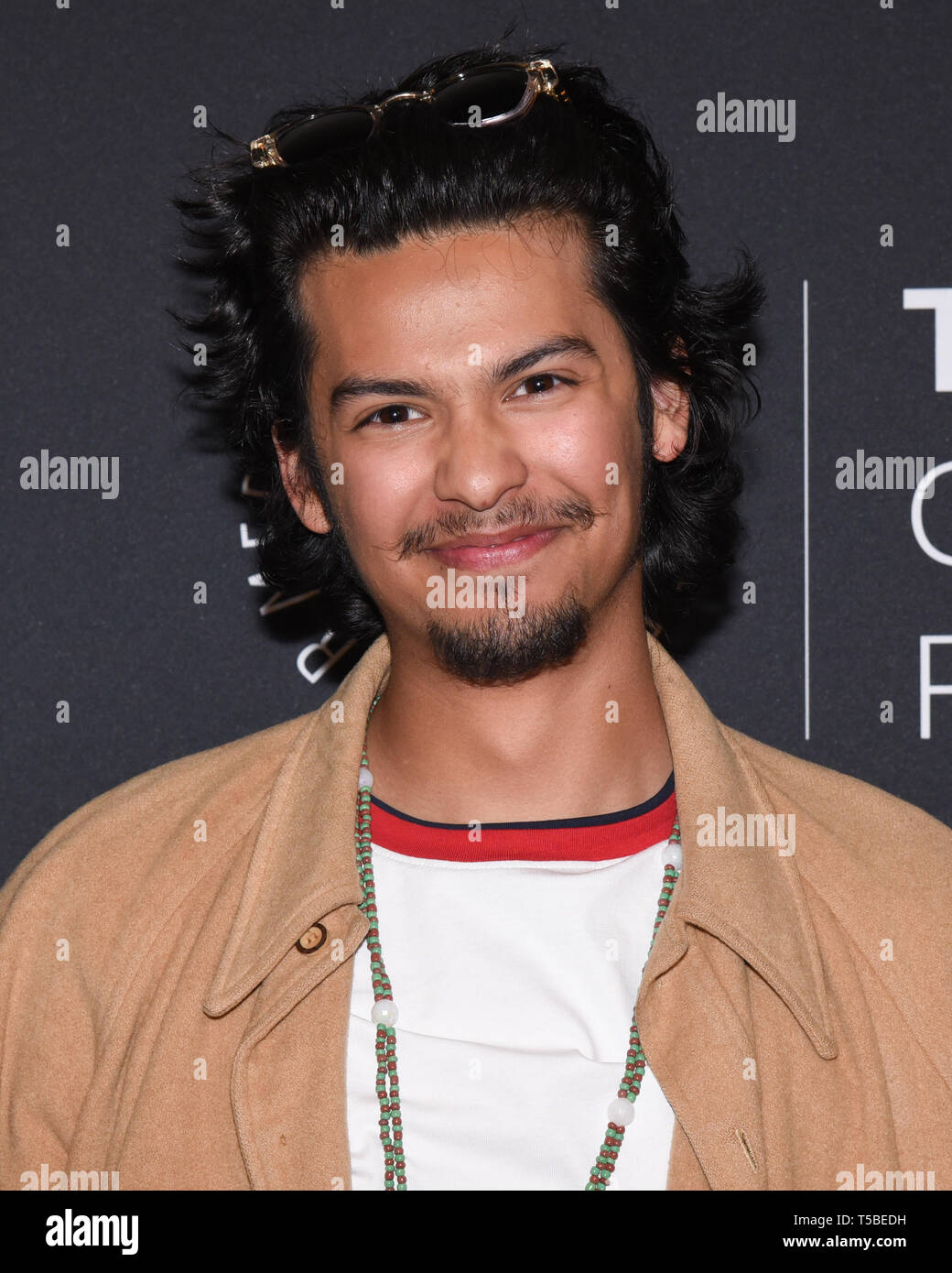 22 avril 2019 - Los Angeles, Californie, USA - XOLO MARIDUENA assiste à la première projection et la Conversation de YouTube de l'original ''Cobra Kai'' Saison 2 au Paley Center for Media. (Crédit Image : © ZUMA/Bennight Billy sur le fil) Banque D'Images