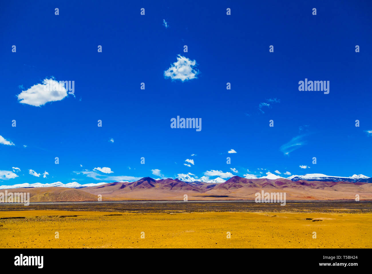 Paysage de montagne sur le Plateau Qinghai,Chine. Banque D'Images