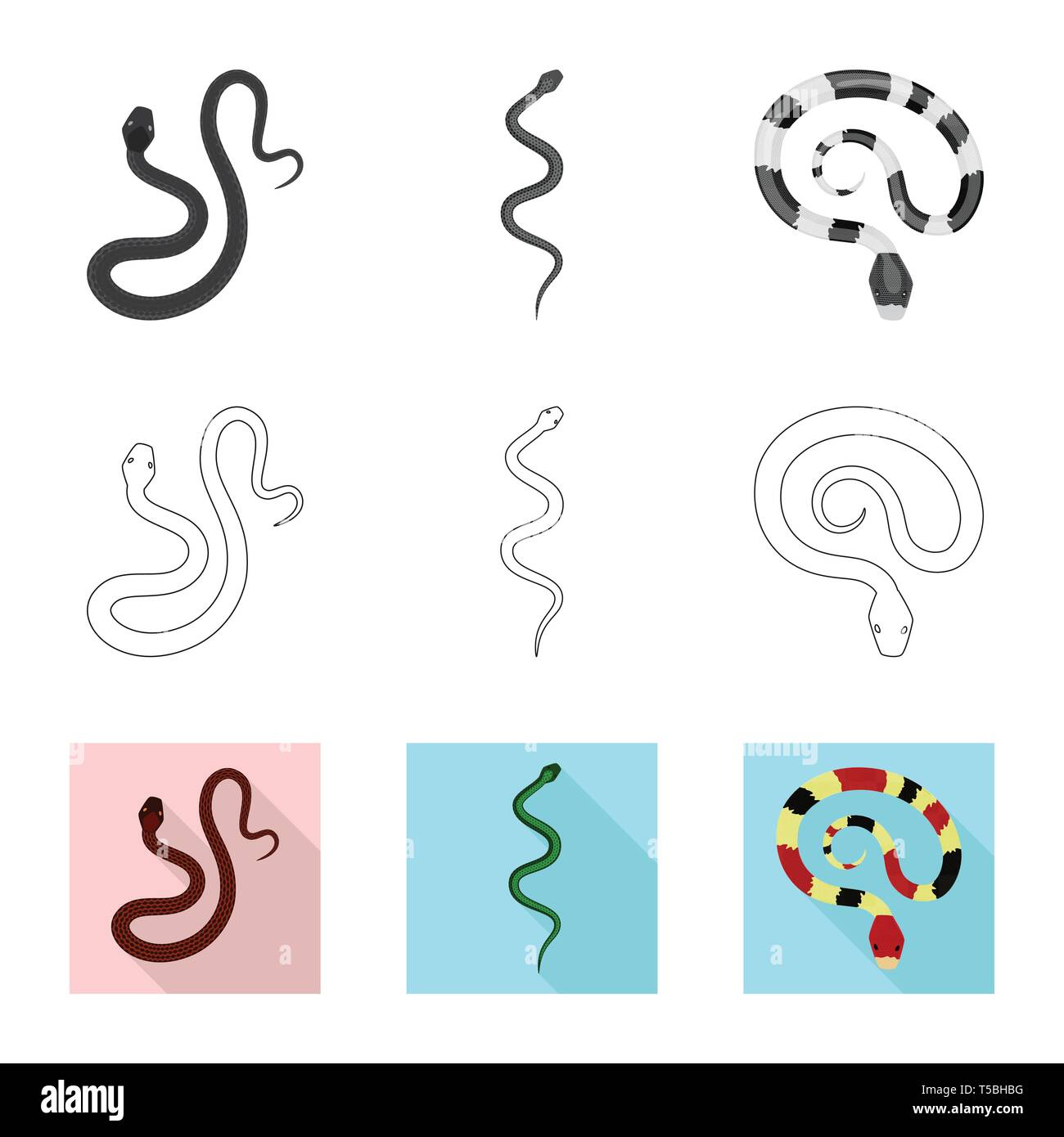 Viper,serpent,la queue,,corail, rouge, python,Black,creeping,blanc,vert,chouette,foret,animal,tropiques,saut,vietnam,la mort,menace,wild,serpent,mammifère,royal,menace danger,nature,médecine,poison,,le mal,mal,bouchée,peau,reptiles,set,icône,,illustration,collection,isolé,design,graphisme,élément,signe, vecteurs vecteur , Illustration de Vecteur