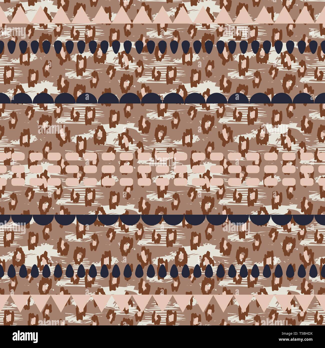 Boho ethnique Tribal motif texture homogène des couleurs neutres. Illustration de Vecteur