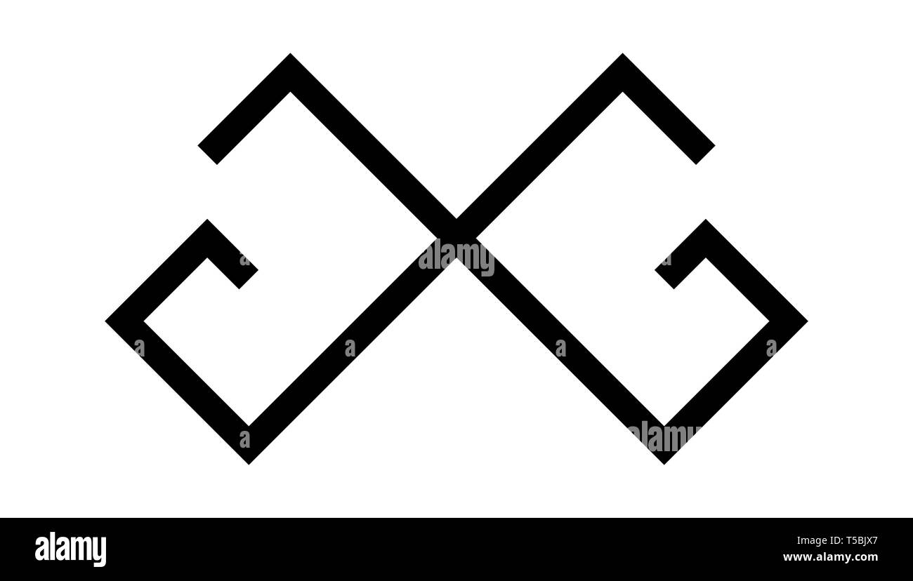 Croix bonheur baltique ethniques Martina ornement symbole. Letton ancienne signe ou croix gammée. Vector illustration. Illustration de Vecteur