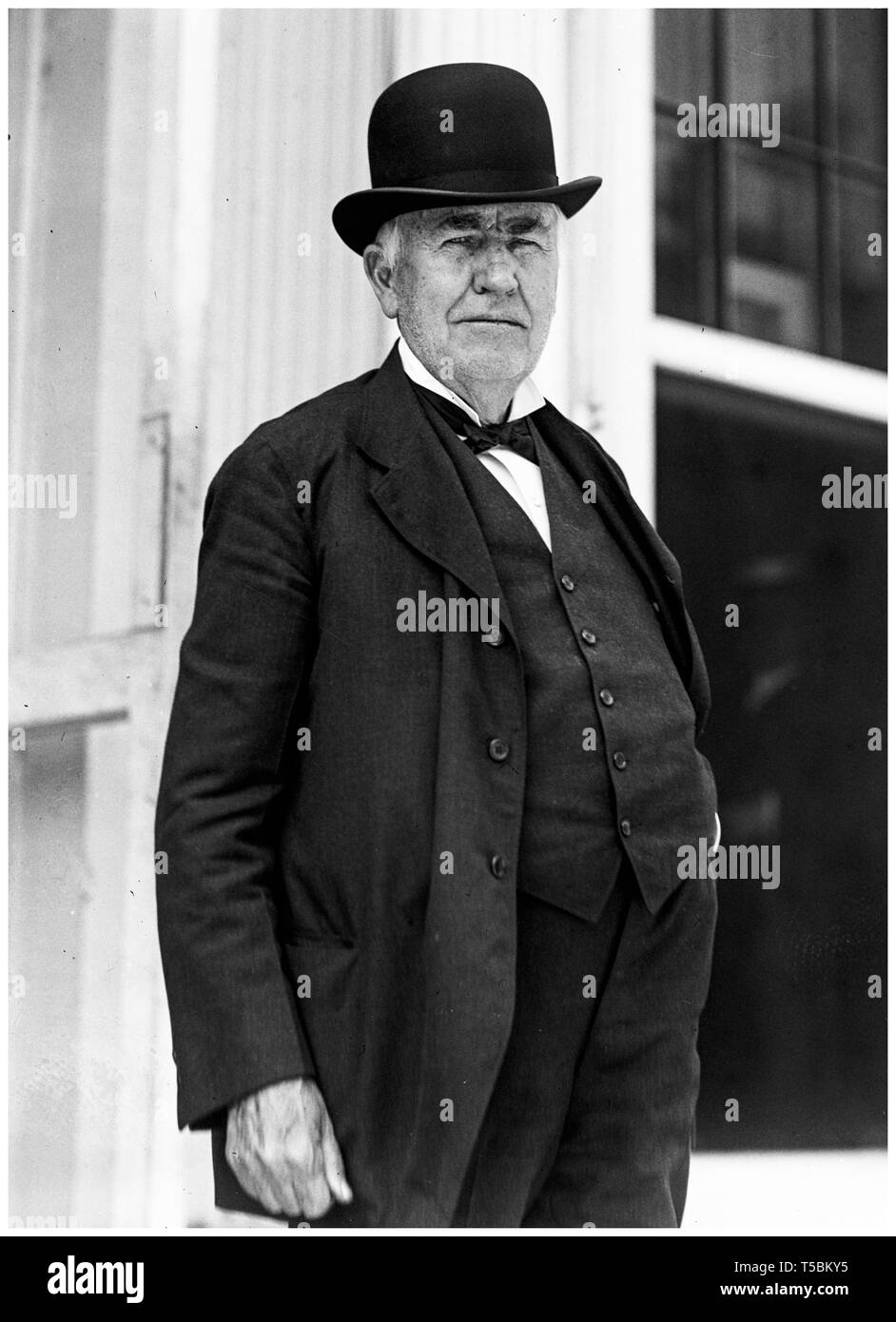 Thomas Edison (1847-1931), portrait, Société nationale de photos Collection, 1922 Banque D'Images