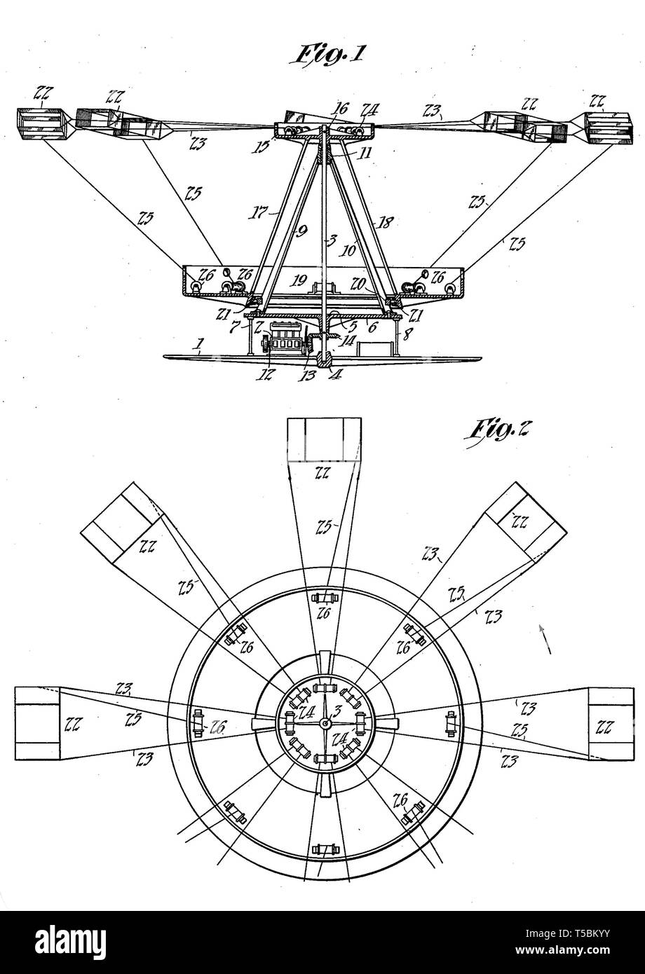 Thomas Edison, l'illustration de sa machine volante invention, 1908 Banque D'Images