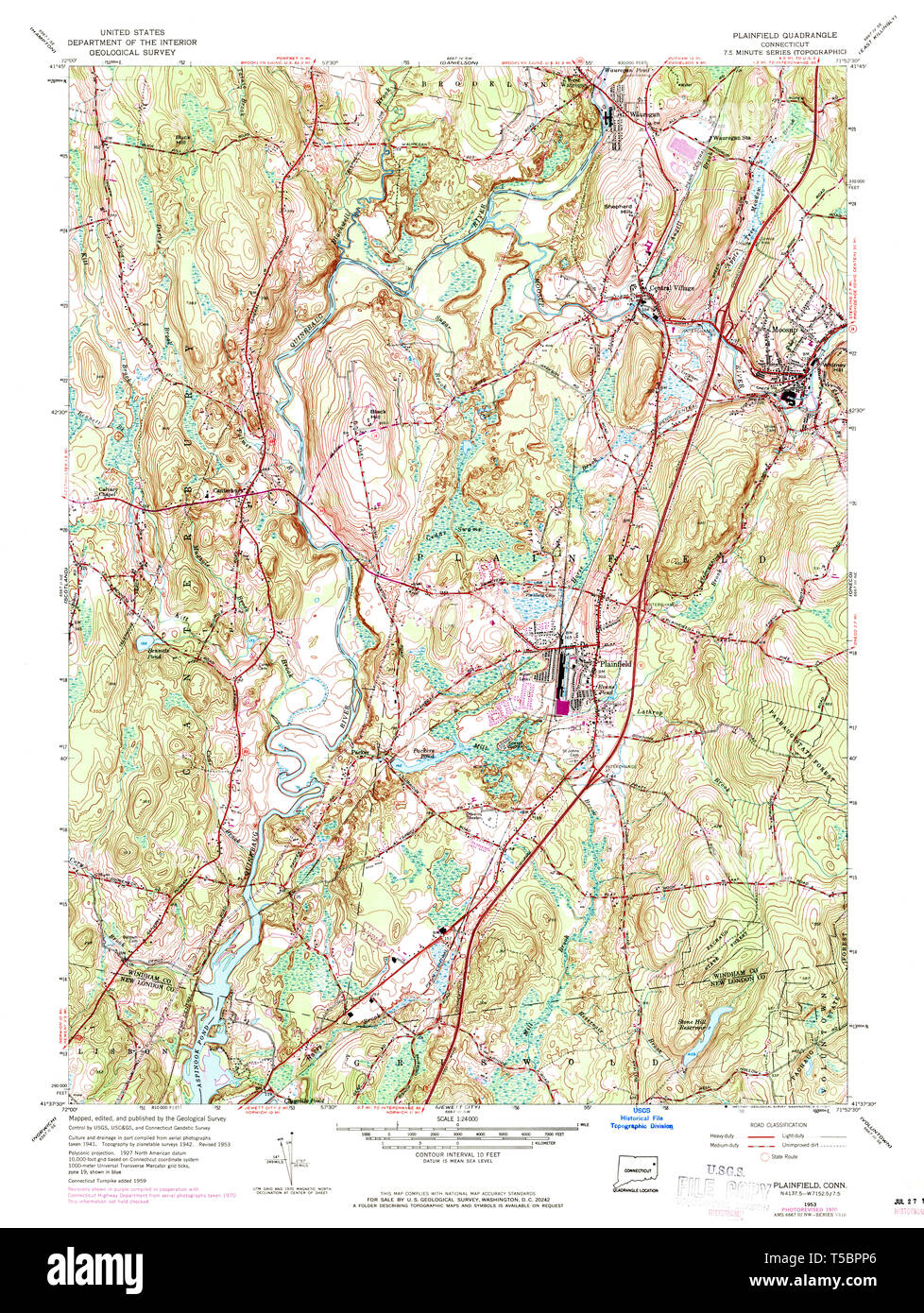 Mappa di plainfield Banque de photographies et d’images à haute