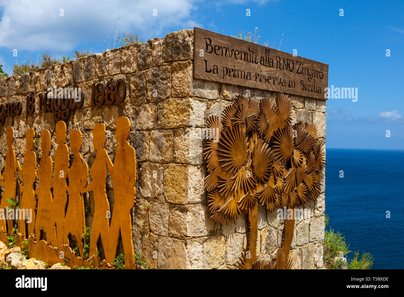 Zingaro, Scopello, Sicile, Italie. Le Zingaro est la première réserve naturelle en Sicile, créé en 1981, Banque D'Images