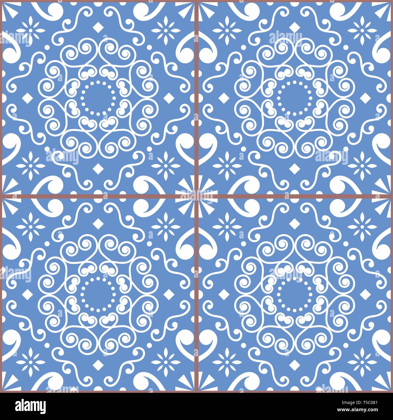 Carreaux Muraux Patchwork Espagnol – Style Andalou, Rétro, Mosaïque Céramique Brillante