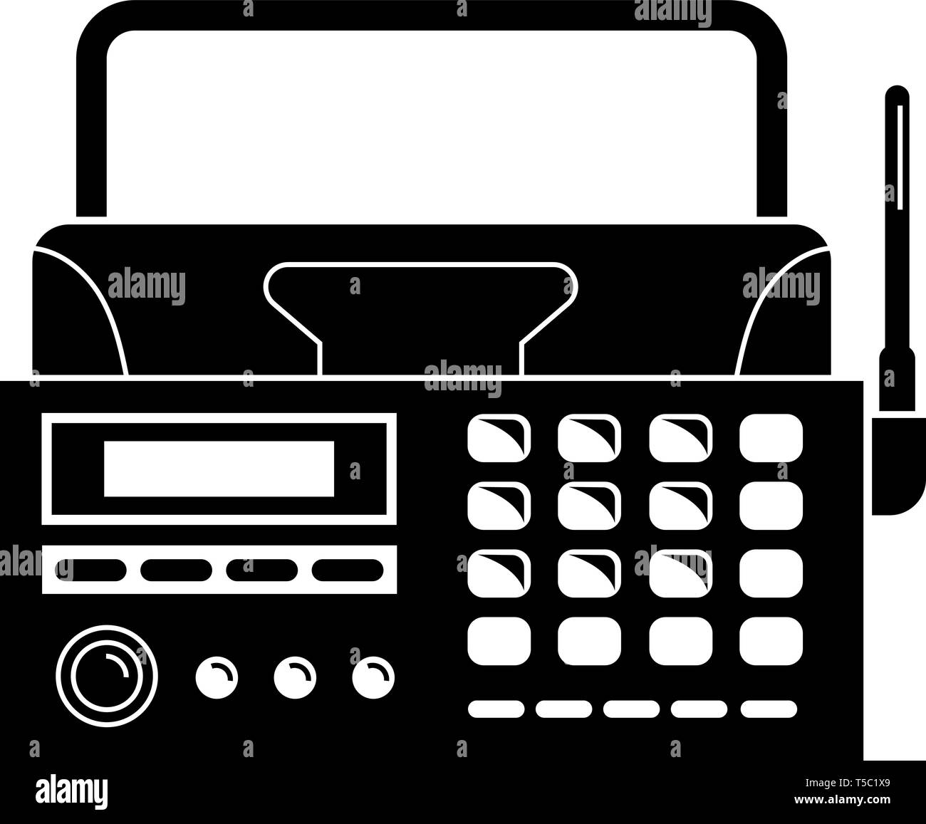 Radio téléphone fax, icône de style simple Image Vectorielle Stock - Alamy