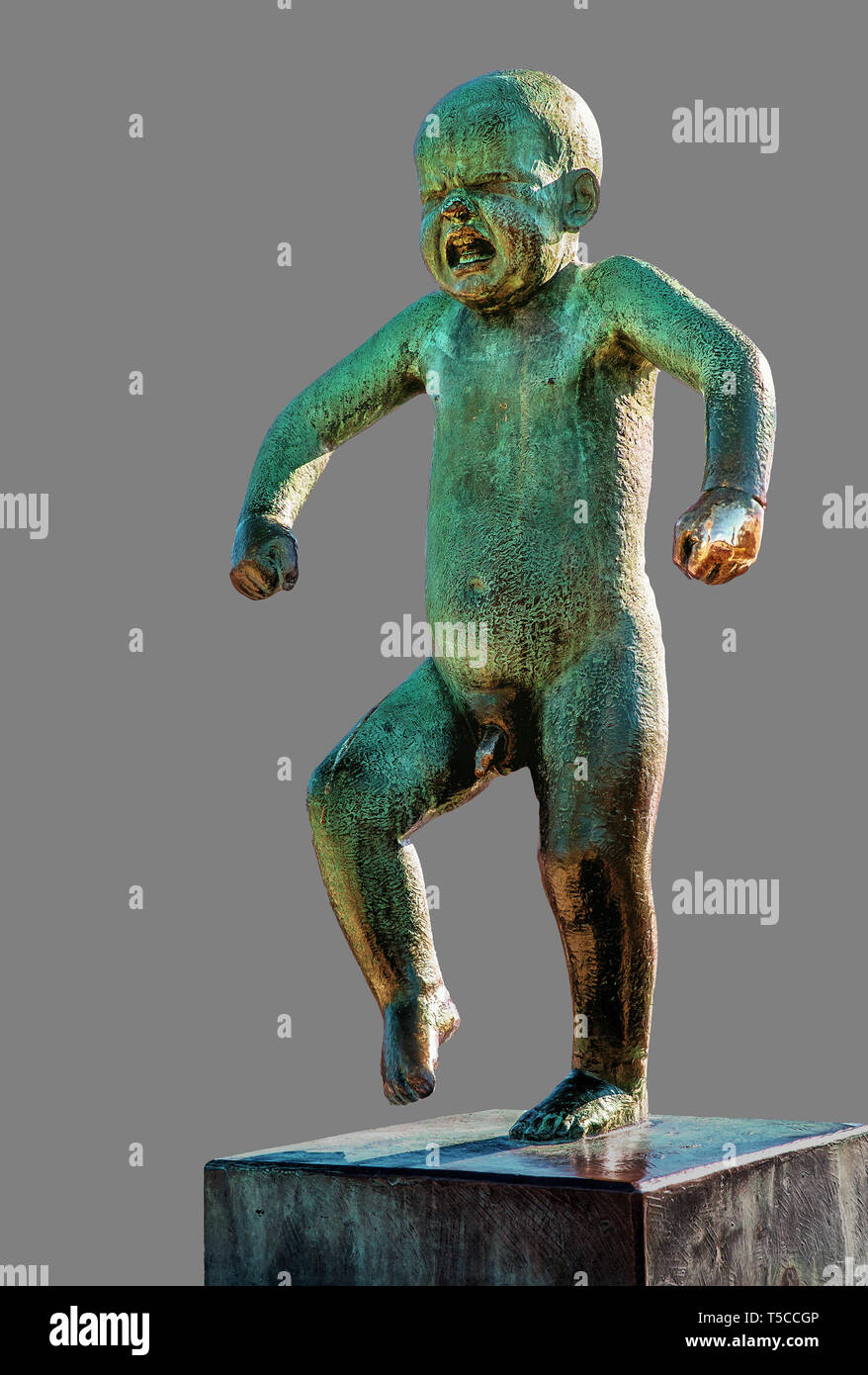 Les sculptures de Gustav Vigeland : Angry Boy (Sinnataggen) Banque D'Images
