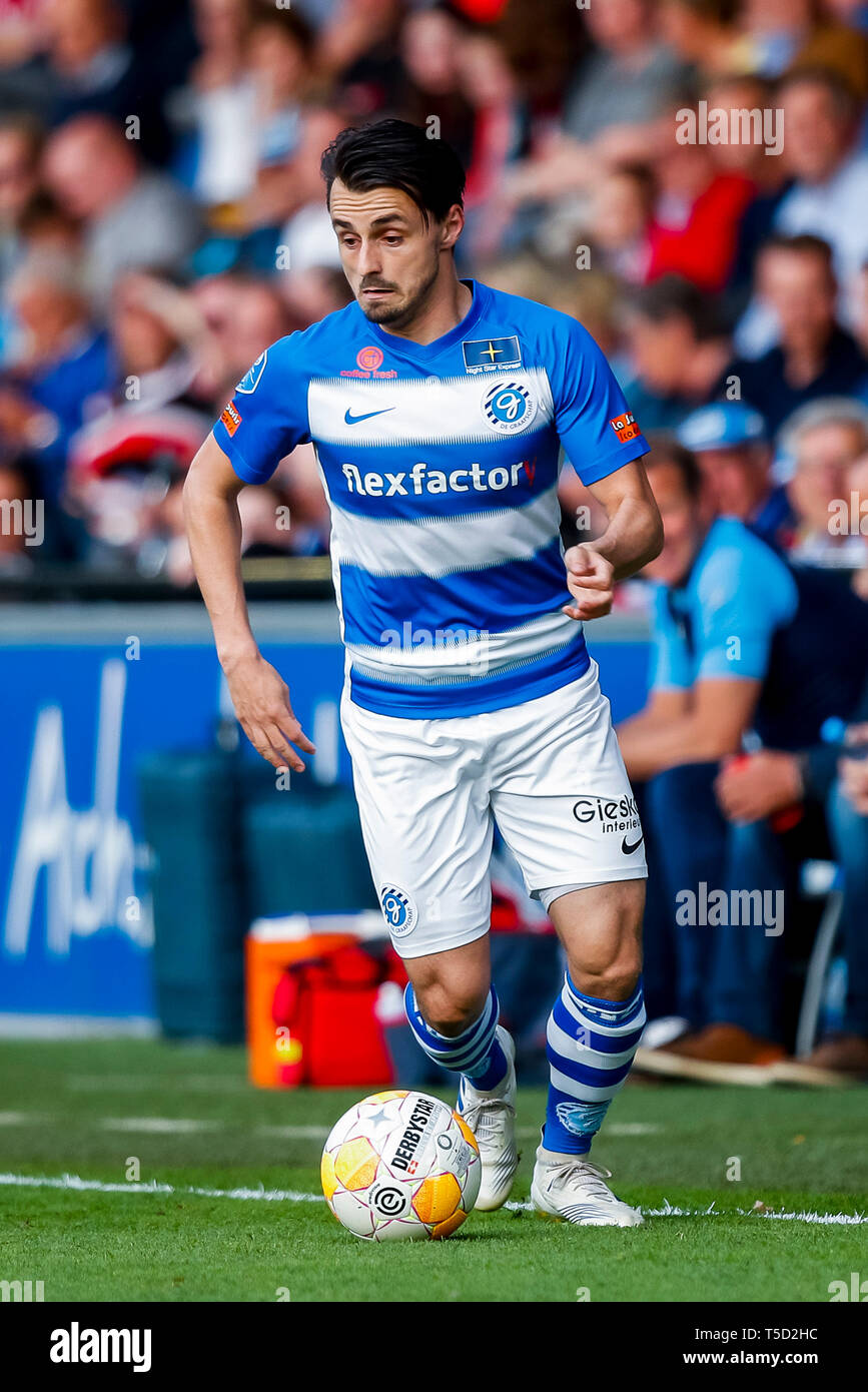 De Graafschap DOETINCHEM, Emmen - FC 1-0, 23-04-2019 football, saison 2018 de l'Eredivisie néerlandaise - 2019, Stade de Vijverberg, De Graafschap dvd Daryl Van Mieghem Banque D'Images