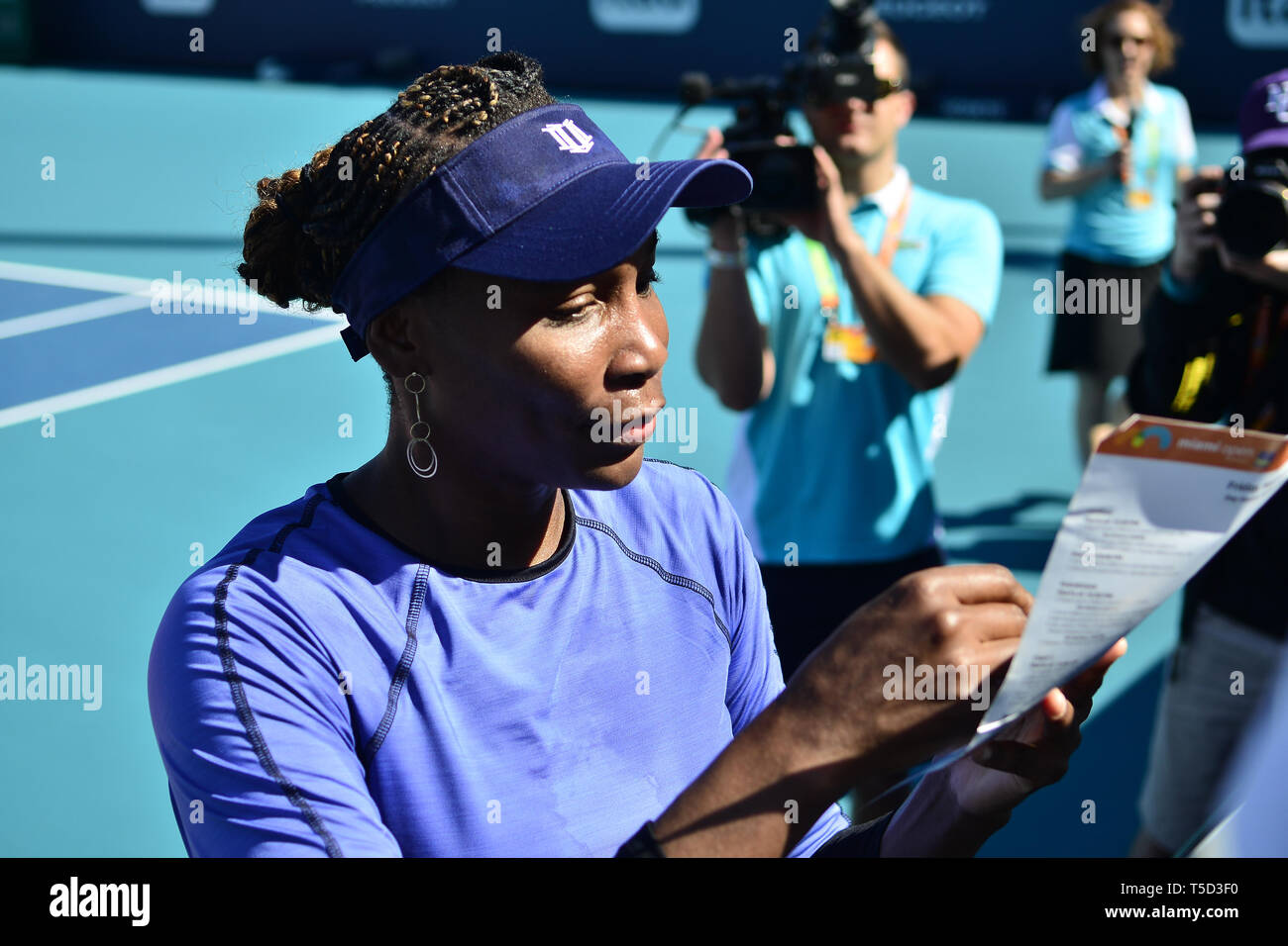 Miami 2019 Open day 5 présenté par Itau au Hard Rock Stadium comprend : Venus Williams Où : Miami Gardens, Florida, United States Quand : 22 Mar 2019 Crédit : Johnny Louis/WENN.com Banque D'Images