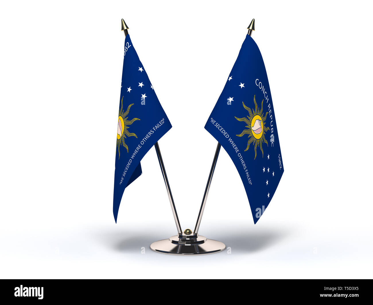 Key West (Floride Drapeau Flags Isolated with clipping path) Banque D'Images