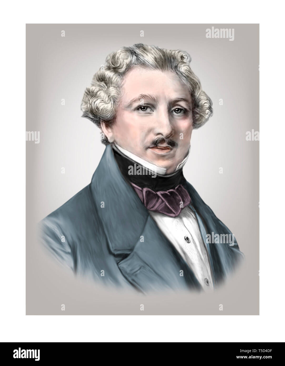 Louis Daguerre Artiste photographe français 1787-1851 Banque D'Images