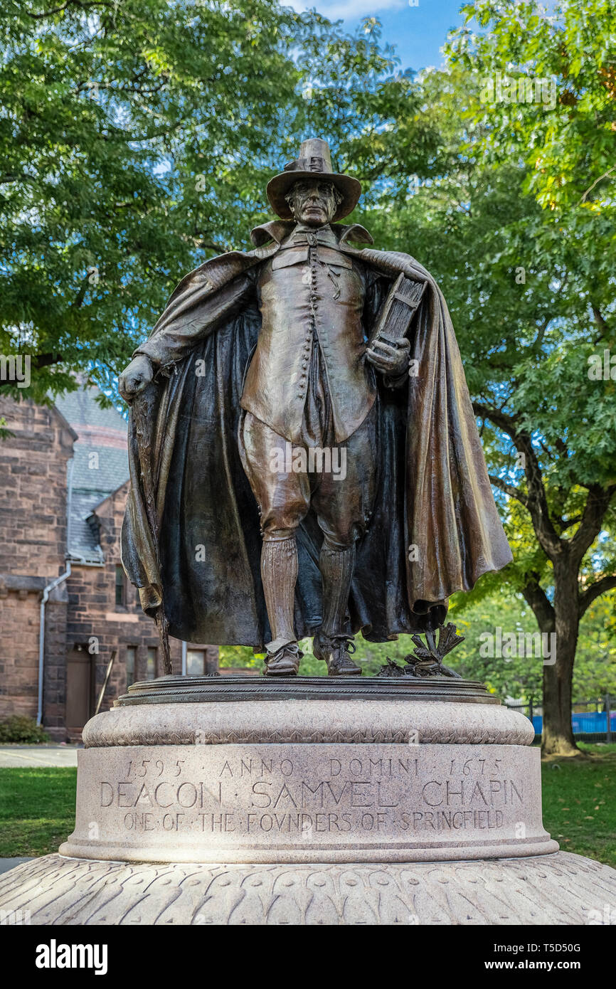 La Statue de Puritains à Springfield, Massachusetts, USA Photo Stock - Alamy