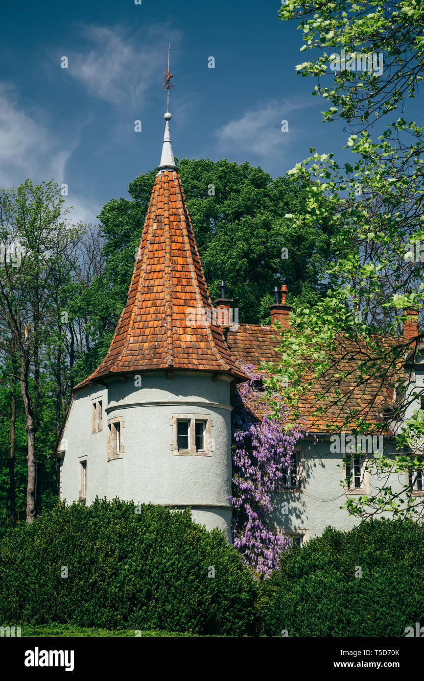L'Schoenborn ou Schonborn Chasse, Beregvar Château dans les Carpates, l'Ukraine. Banque D'Images