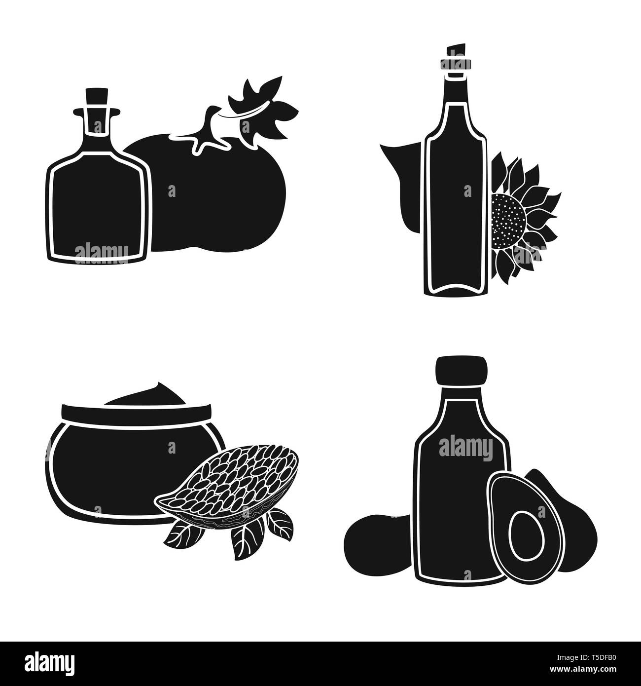 Pumpkin,tournesol,graines,avocat,cacao, nourriture, beurre, produit, orange, sun,esthétique,confiserie,m,alimentation,nougat,vert,gras,amer,vitamine,ferme,caisse,liquide,nature,bonbons,fruits,naturel,base,huile,agriculture,bouteille,verre,cuisine,Culture,sain,nutrition,légumes organics,set,icône,,illustration,collection,isolé,design,graphisme,élément,signer,Black,de simples vecteurs vecteur , Illustration de Vecteur