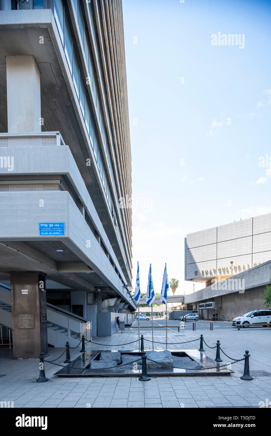 Israël, Tel Aviv - 20 Avril 2019 : Itzhak Rabin Memorial Banque D'Images