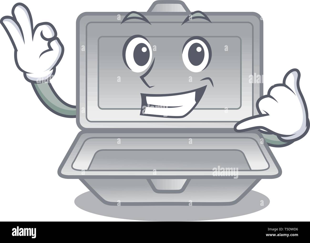 M'appeler caricature de styromousse ouvert au-dessus de la table Illustration de Vecteur M'appeler caricature de styromousse ouvert au-dessus de la table Illustration de Vecteur