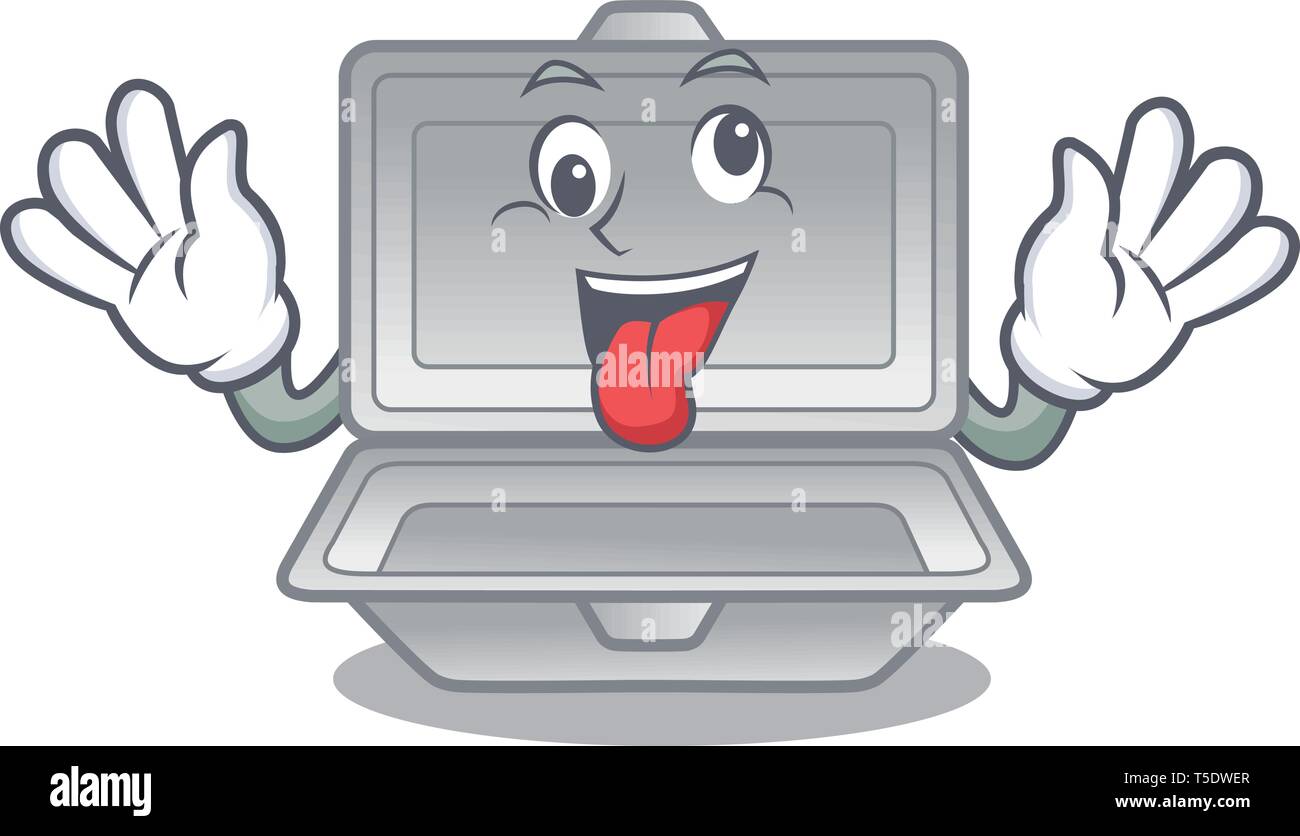 Crazy cartoon styrofoam ouvert au-dessus de la table Illustration de Vecteur Crazy cartoon styrofoam ouvert au-dessus de la table Illustration de Vecteur