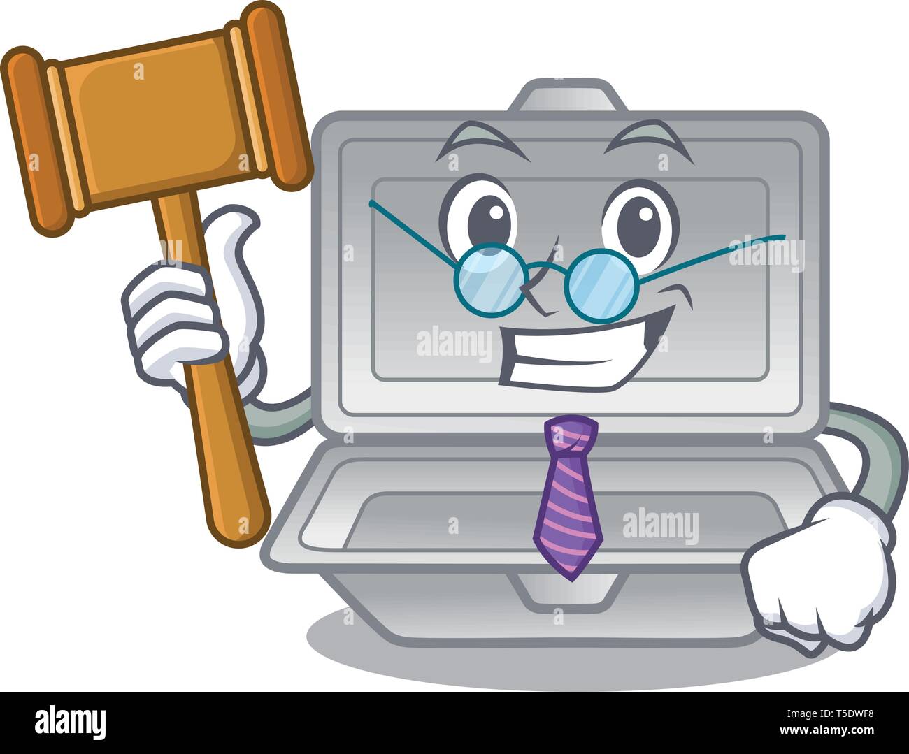 Caricature de styromousse juge ouvert au-dessus de la table Illustration de Vecteur Caricature de styromousse juge ouvert au-dessus de la table Illustration de Vecteur