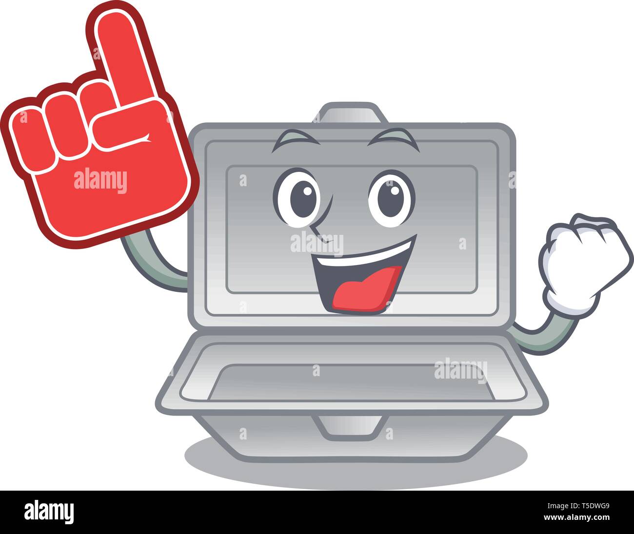 Doigt de mousse de polystyrène ouvert dessin animé au-dessus de la table Illustration de Vecteur Doigt de mousse de polystyrène ouvert dessin animé au-dessus de la table Illustration de Vecteur