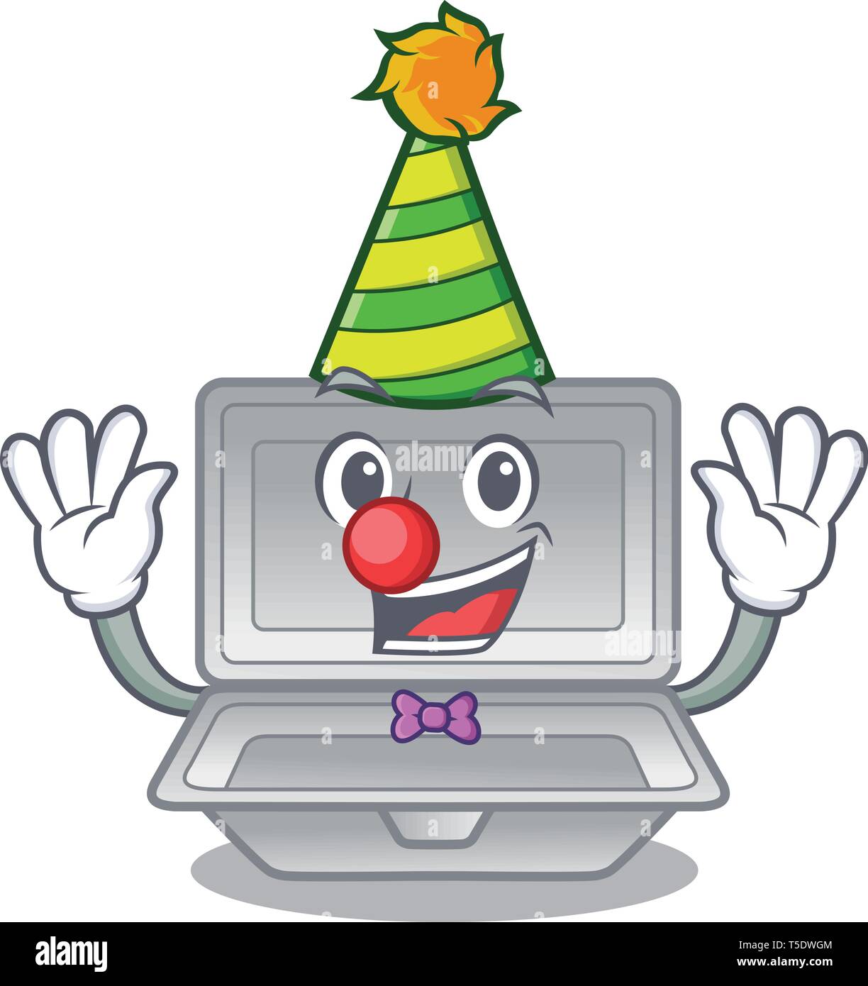 Caricature Clown polystyrène ouvert au-dessus de la table Illustration de Vecteur Caricature Clown polystyrène ouvert au-dessus de la table Illustration de Vecteur