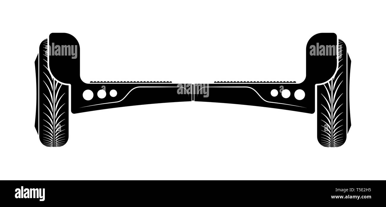 Un auto-équilibrage scooter est un transporteur personnel auto-équilibré. Illustration de Vecteur