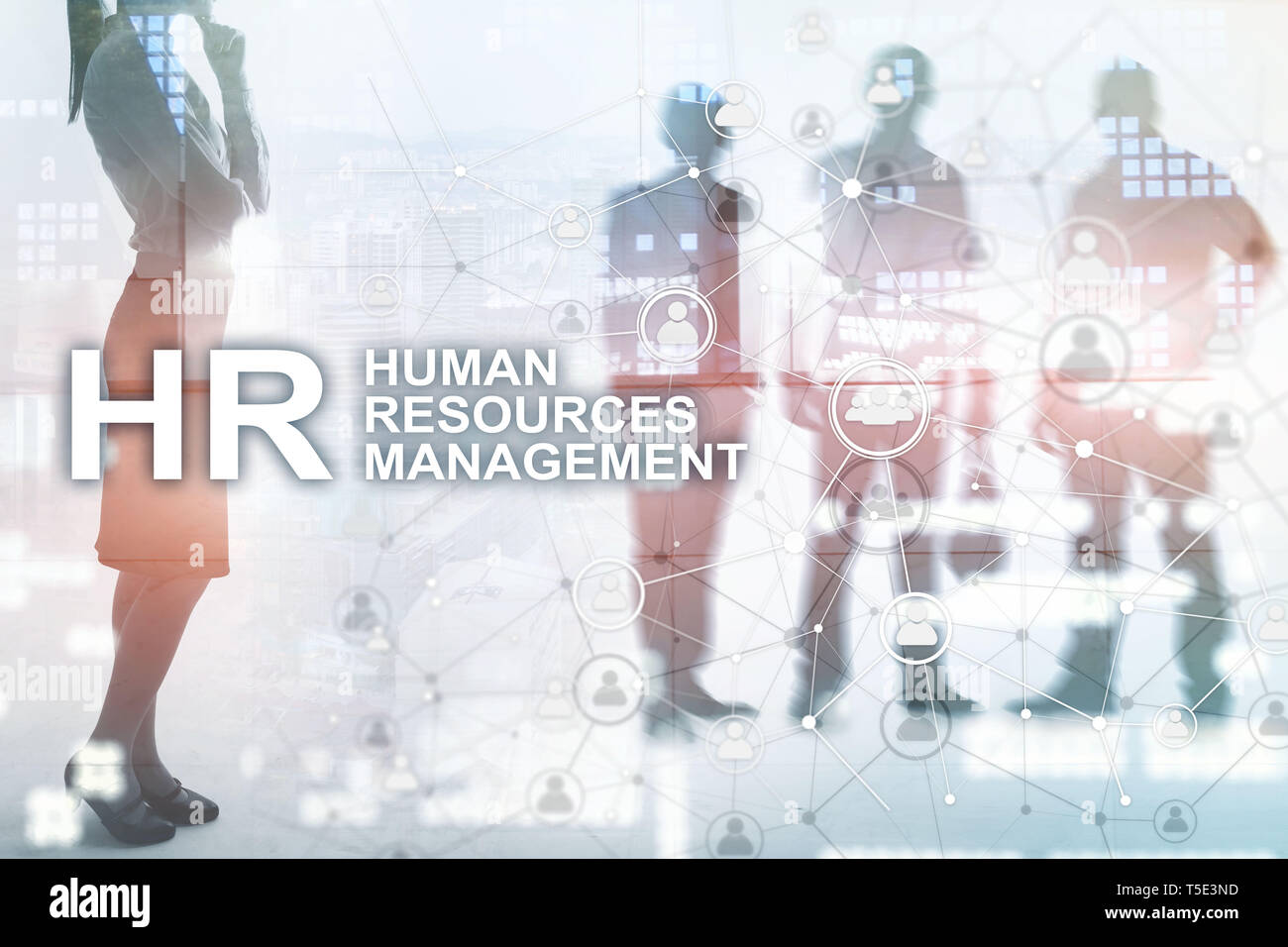 La gestion des ressources humaines, RH, Team Building et de recrutement concept sur arrière-plan flou Banque D'Images