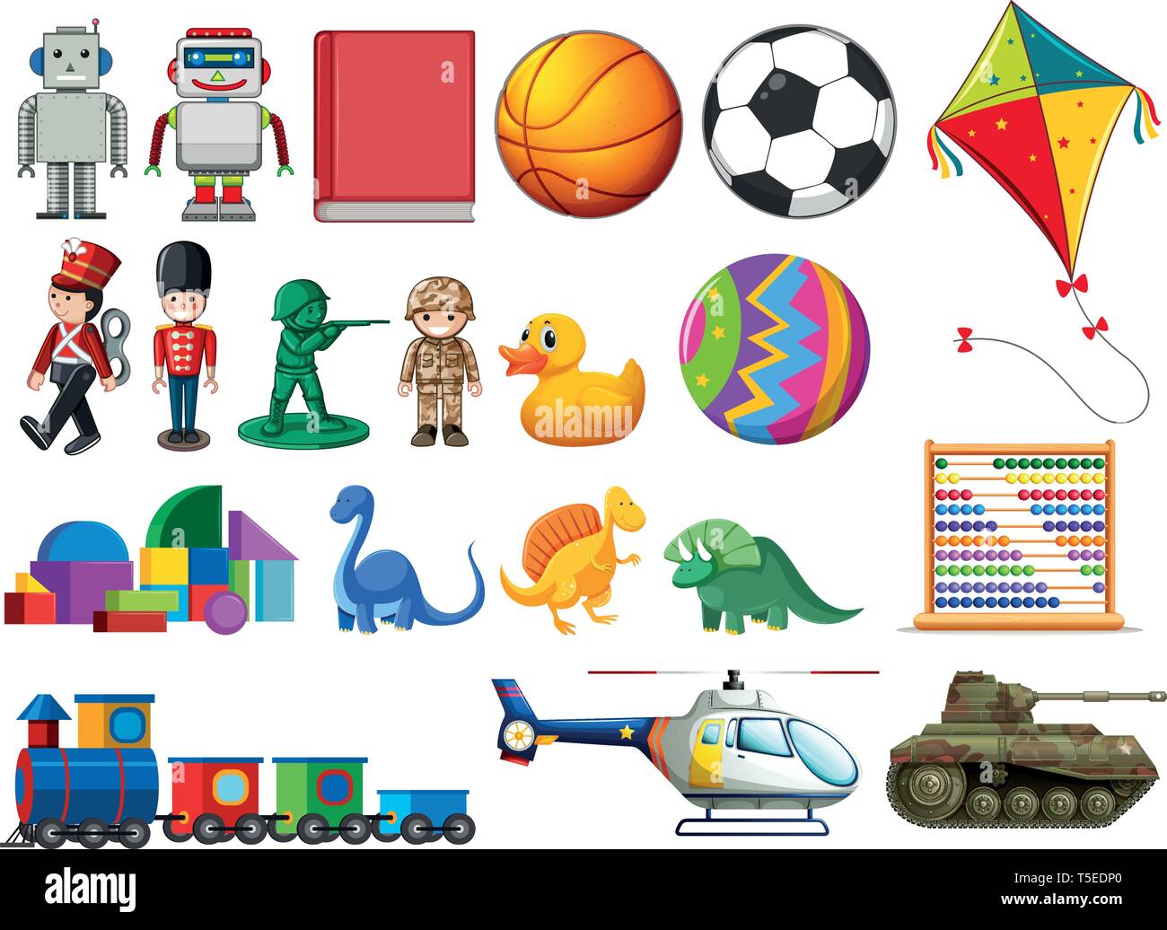 Ensemble de jouets pour enfants illustration Illustration de Vecteur