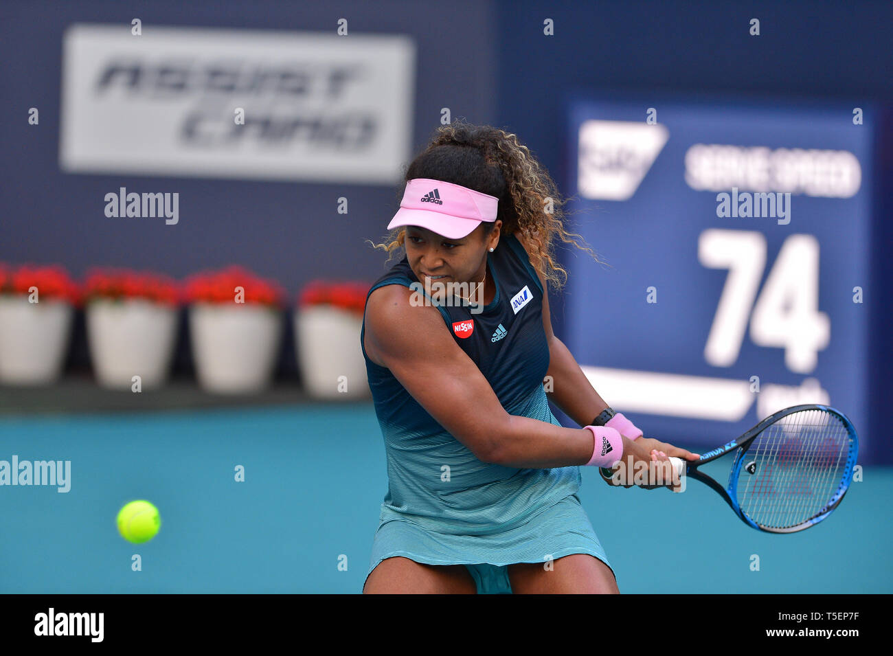 Miami 2019 Open day 6 présenté par Itau au Hard Rock Stadium avec : Naomi Osaka Où : Miami Gardens, Florida, United States Quand : 23 Mar 2019 Crédit : Johnny Louis/WENN.com Banque D'Images