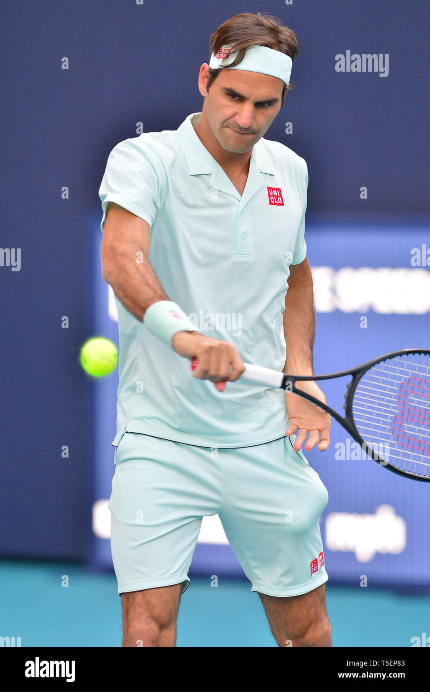 Miami 2019 Open day 6 présenté par Itau au Hard Rock Stadium avec : Roger Federer Où : Miami Gardens, Florida, United States Quand : 23 Mar 2019 Crédit : Johnny Louis/WENN.com Banque D'Images
