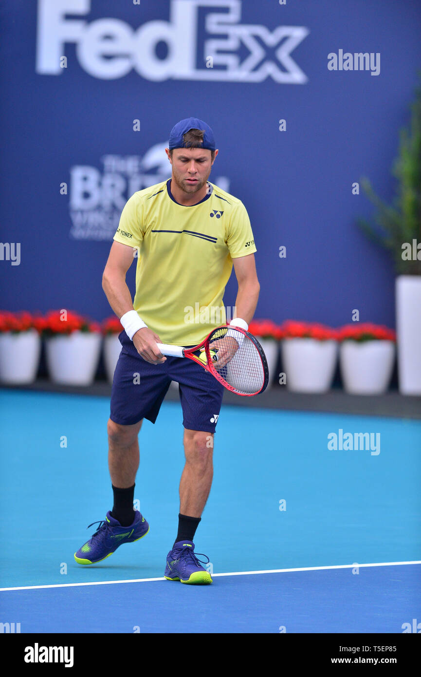 Miami 2019 Open day 6 présenté par Itau au Hard Rock Stadium comprend : Radu Albot Où : Miami Gardens, Florida, United States Quand : 23 Mar 2019 Crédit : Johnny Louis/WENN.com Banque D'Images