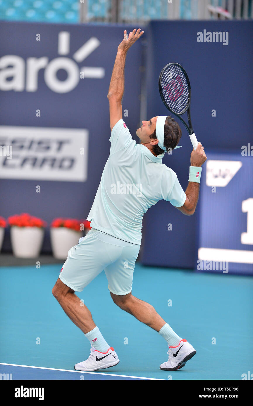 Miami 2019 Open day 6 présenté par Itau au Hard Rock Stadium avec : Roger Federer Où : Miami Gardens, Florida, United States Quand : 23 Mar 2019 Crédit : Johnny Louis/WENN.com Banque D'Images