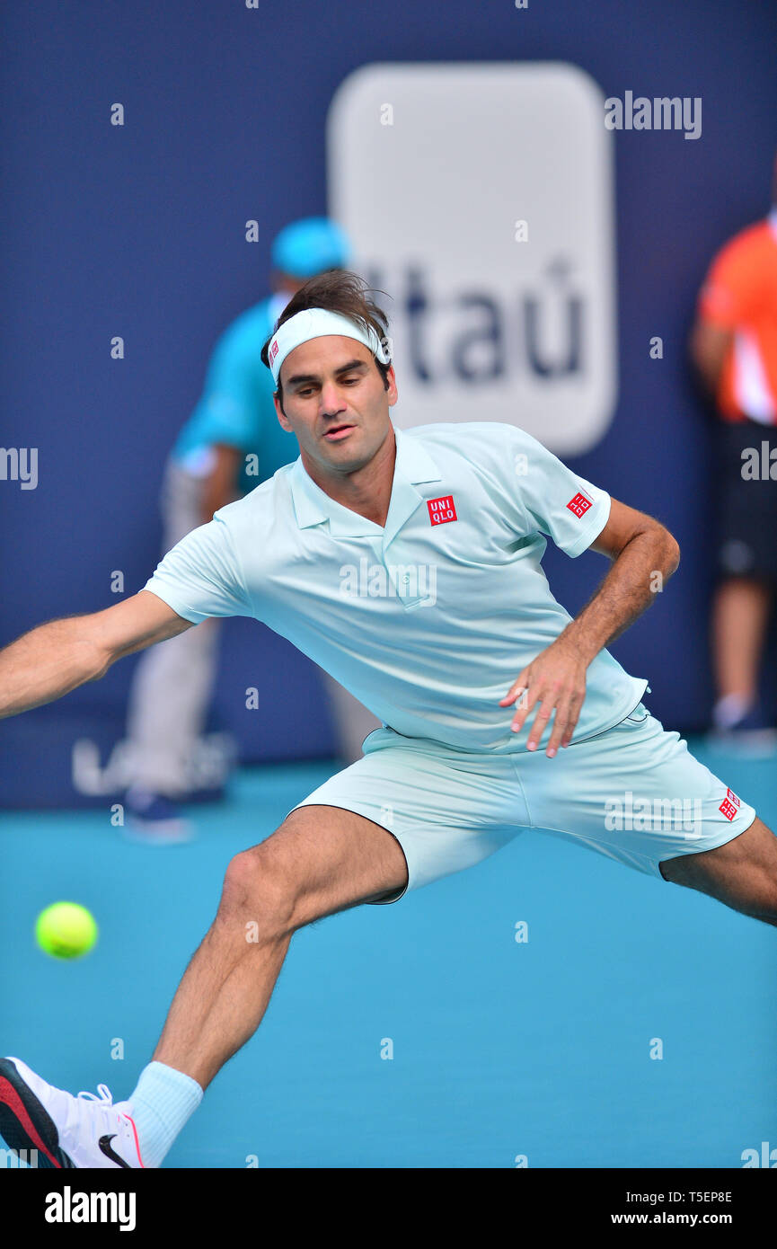Miami 2019 Open day 6 présenté par Itau au Hard Rock Stadium avec : Roger Federer Où : Miami Gardens, Florida, United States Quand : 23 Mar 2019 Crédit : Johnny Louis/WENN.com Banque D'Images